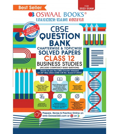 Oswaal CBSE Question Bank Class 12 Business Studies Chapter Wise and Topic Wise | Latest Edition CBSE Class 12 - SchoolChamp.net